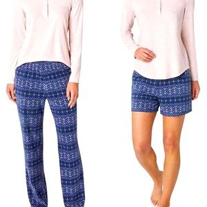 NWT 3 Piece Eddie Bauer PJ Set XXL (20-22) pink / navy